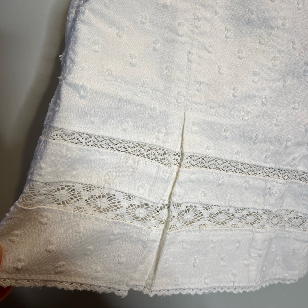 Free People So Sweet Board Eyelet Embroidered Lace High Rise Pull On Shorts M - Picture 4 of 8